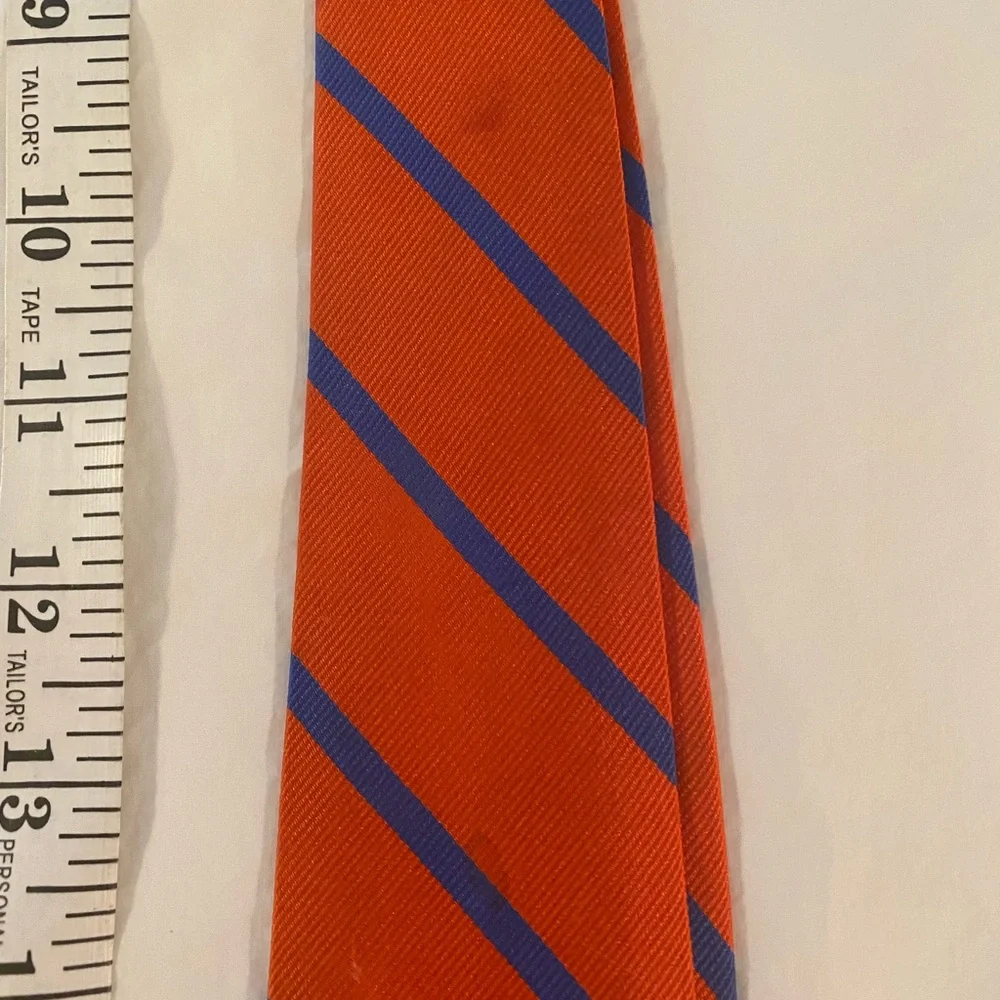 Boys orange striped tie